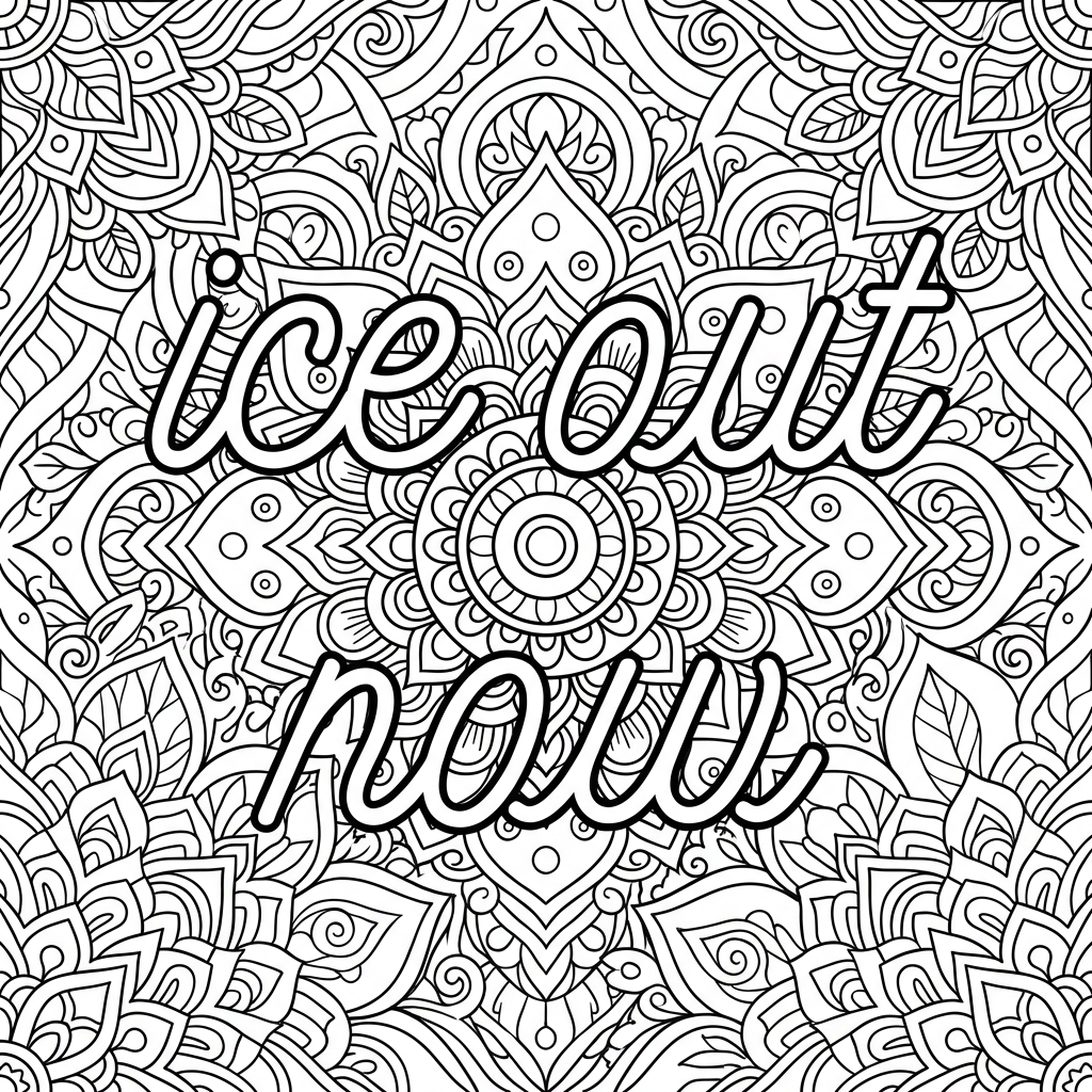 ICE OUT NOW: A Limited Edition Fundraiser Coloring Book